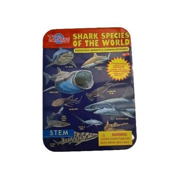 T.S. Shure S.T.E.M Magnetic Shark Species of the World  Educational Magnets - Picture 1 of 6